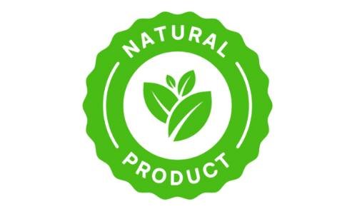 All-natural ingredients label representing naturally sourced components